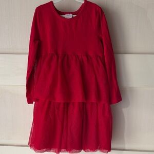 Hanna Andersson Vibrant Red Layered Tulle size 5 Dress